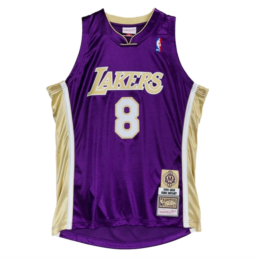 Kobe Bryant Mitchell & Ness Purple and Gold Lakers Jersey